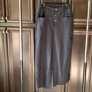 Black. Never worn. W 17”, hip 24” & length 38”